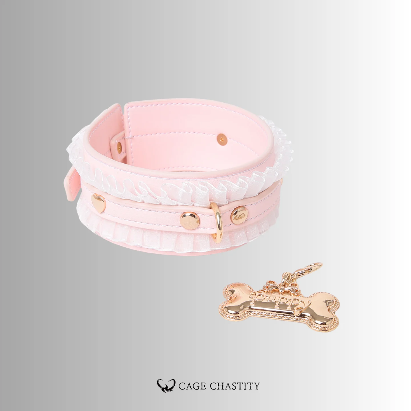 BlushBound – Pink Lace Sissy Bondage Set