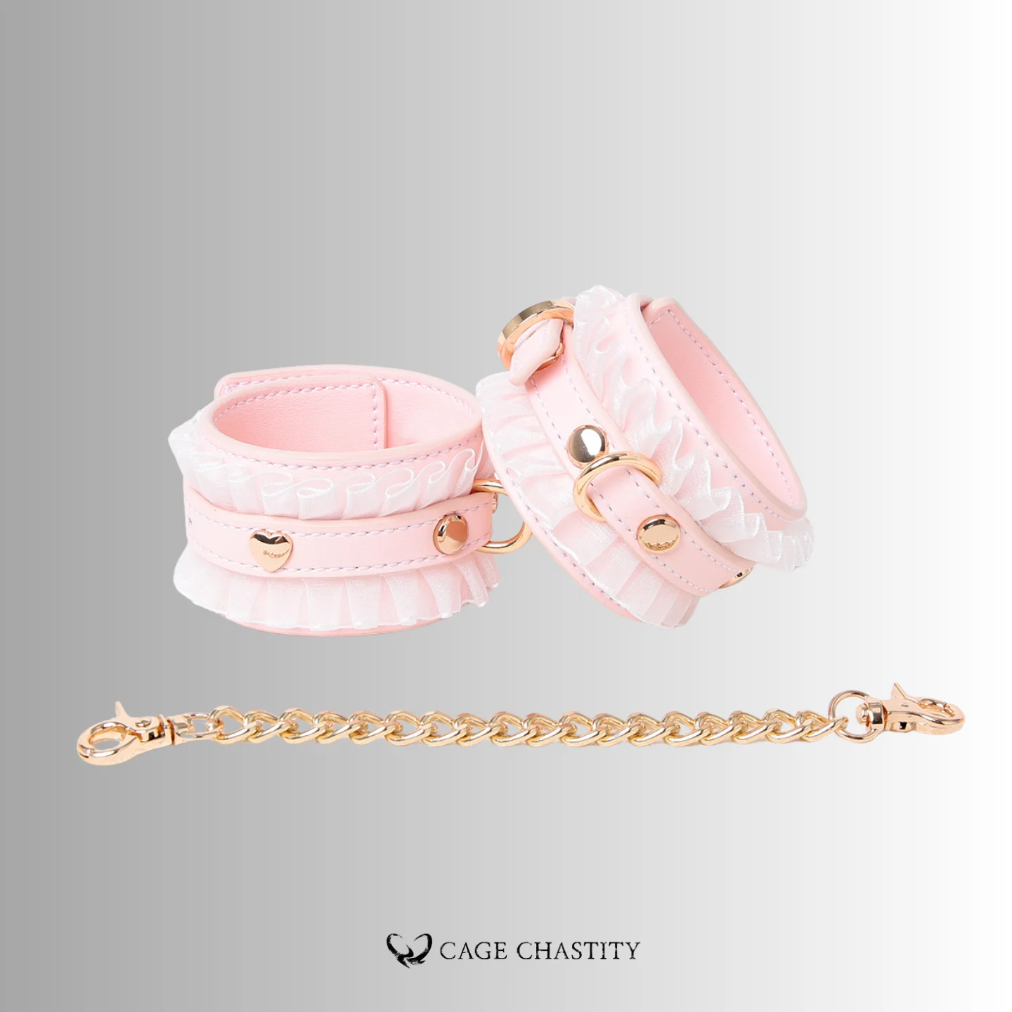 BlushBound – Pink Lace Sissy Bondage Set