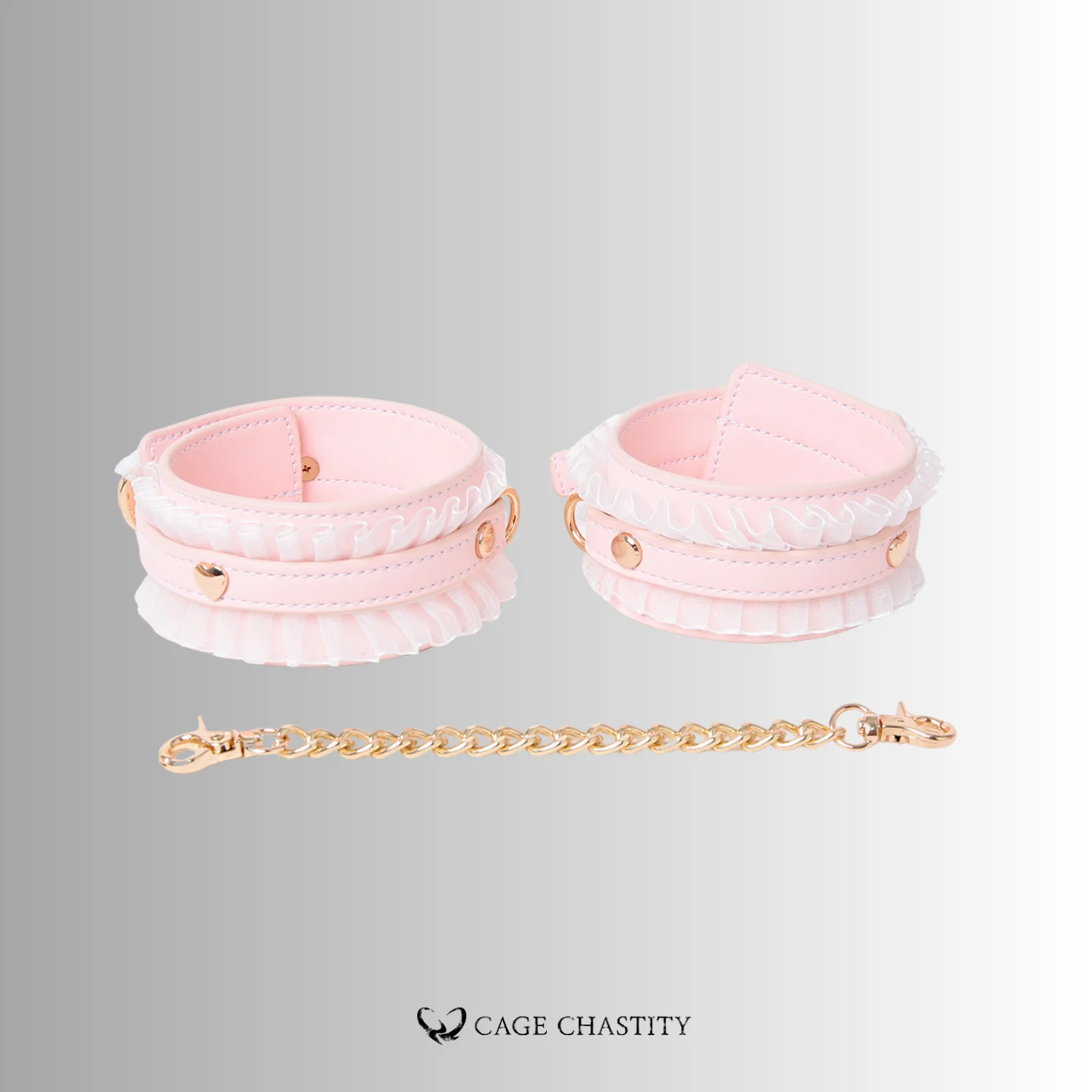 BlushBound – Pink Lace Sissy Bondage Set
