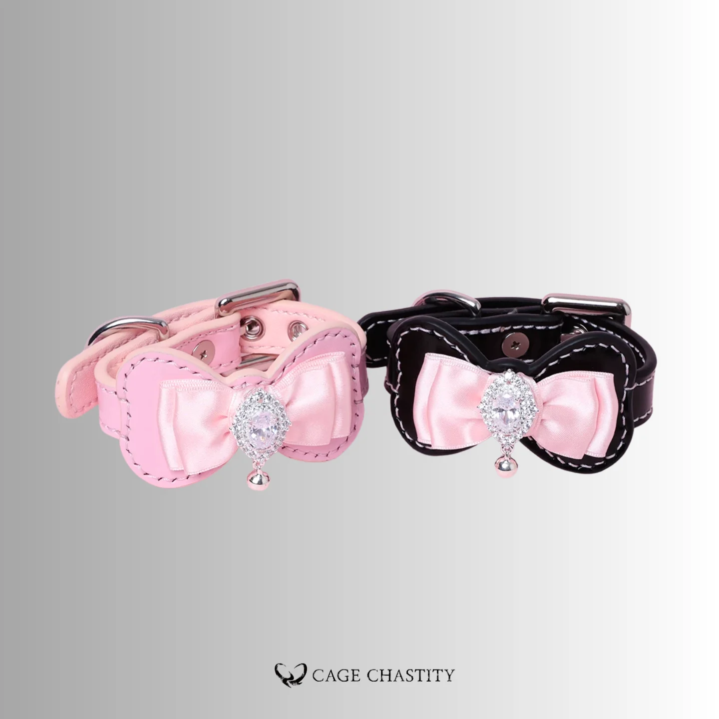 BowGem – Jeweled Bow Leather Wrist Cuffs