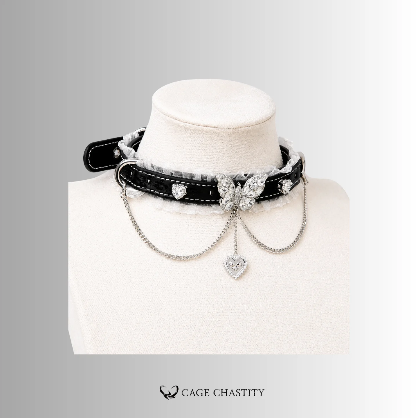 Butterfly Grace – Lace & Silk Sissy Collar Necklace