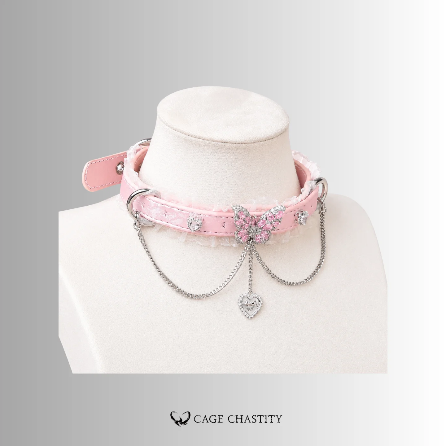 Butterfly Grace – Lace & Silk Sissy Collar Necklace
