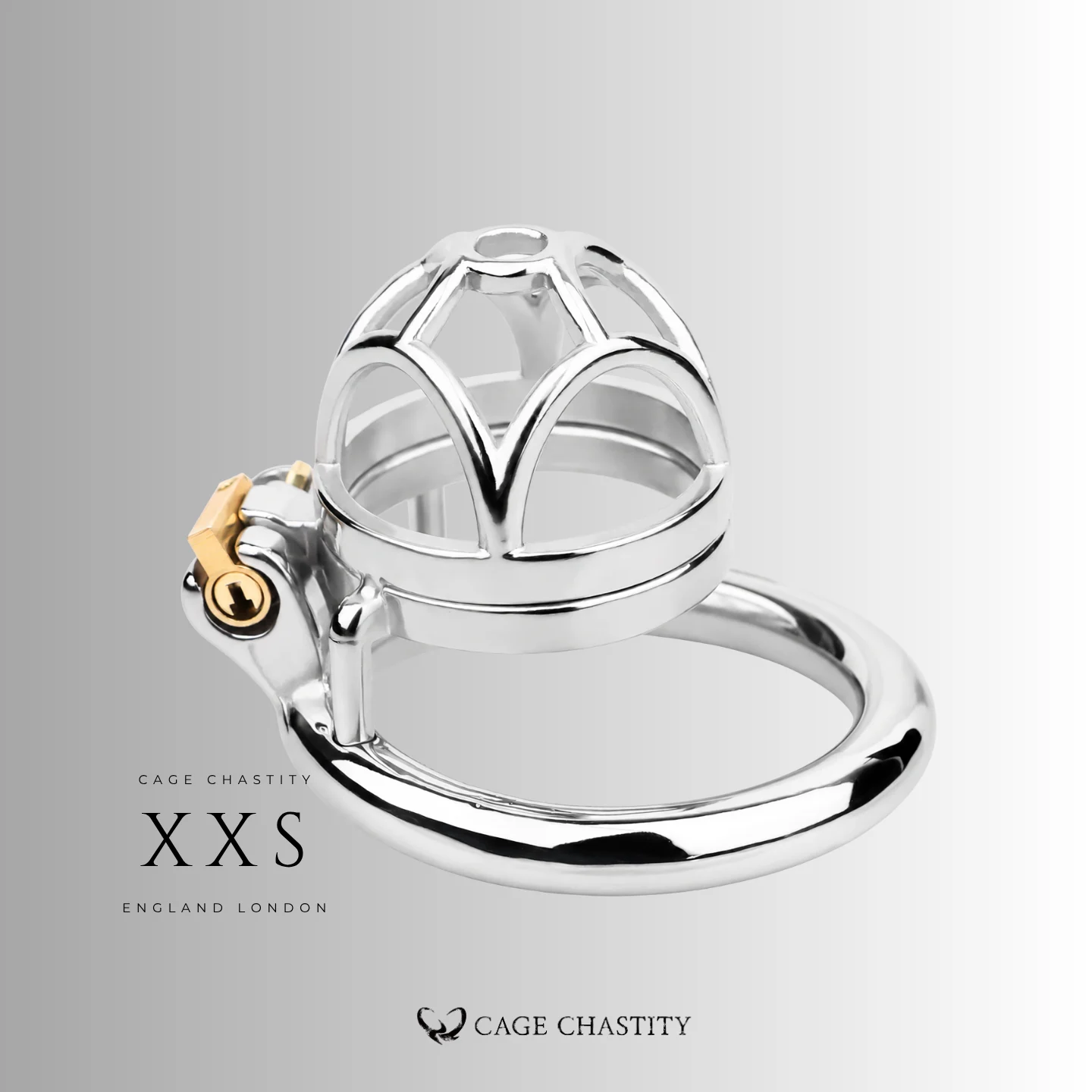 XXS steel cage paired with a smooth circular ring