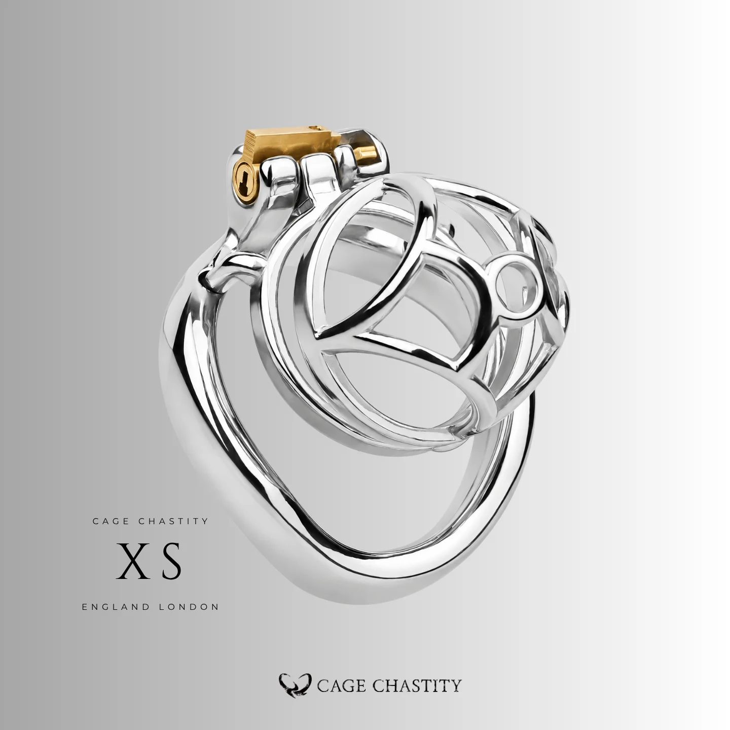 Front angle of the XS steel frame and round locking ring
