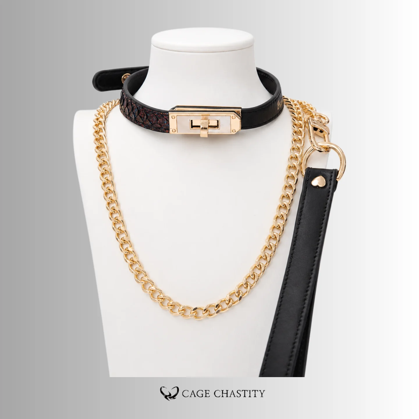DuoLuxe – Python & Top-Grain Leather Collar and Leash Set