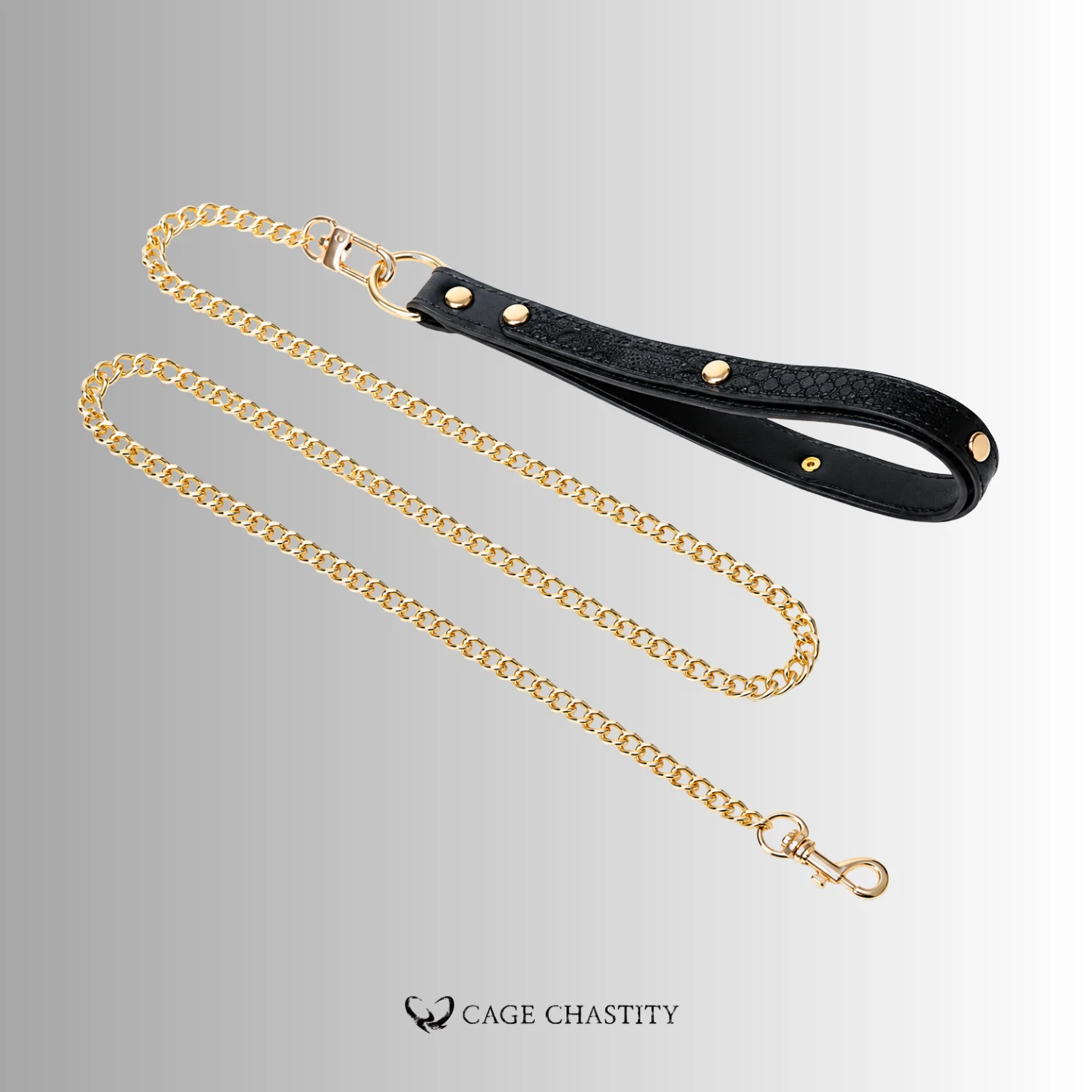 Golden Bite Snakeskin Leather Bondage Collar with Bell