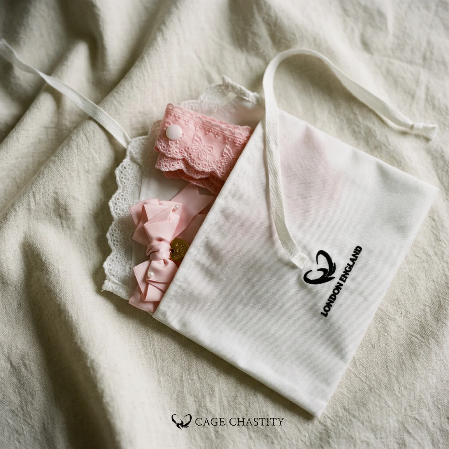 Butterfly Embroidered Lace Strap – Handmade Adjustable Belt with Bell & Bow Options
