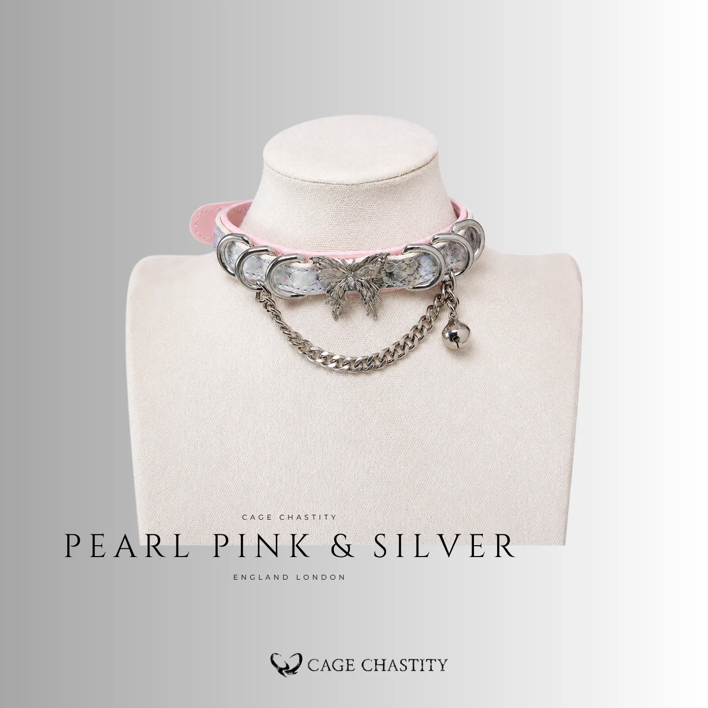 LunaWing – Luxury Python Leather Butterfly Collar & Chain Leash Set