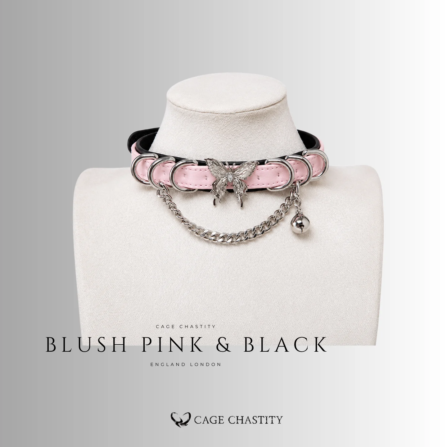 LunaWing – Luxury Python Leather Butterfly Collar & Chain Leash Set