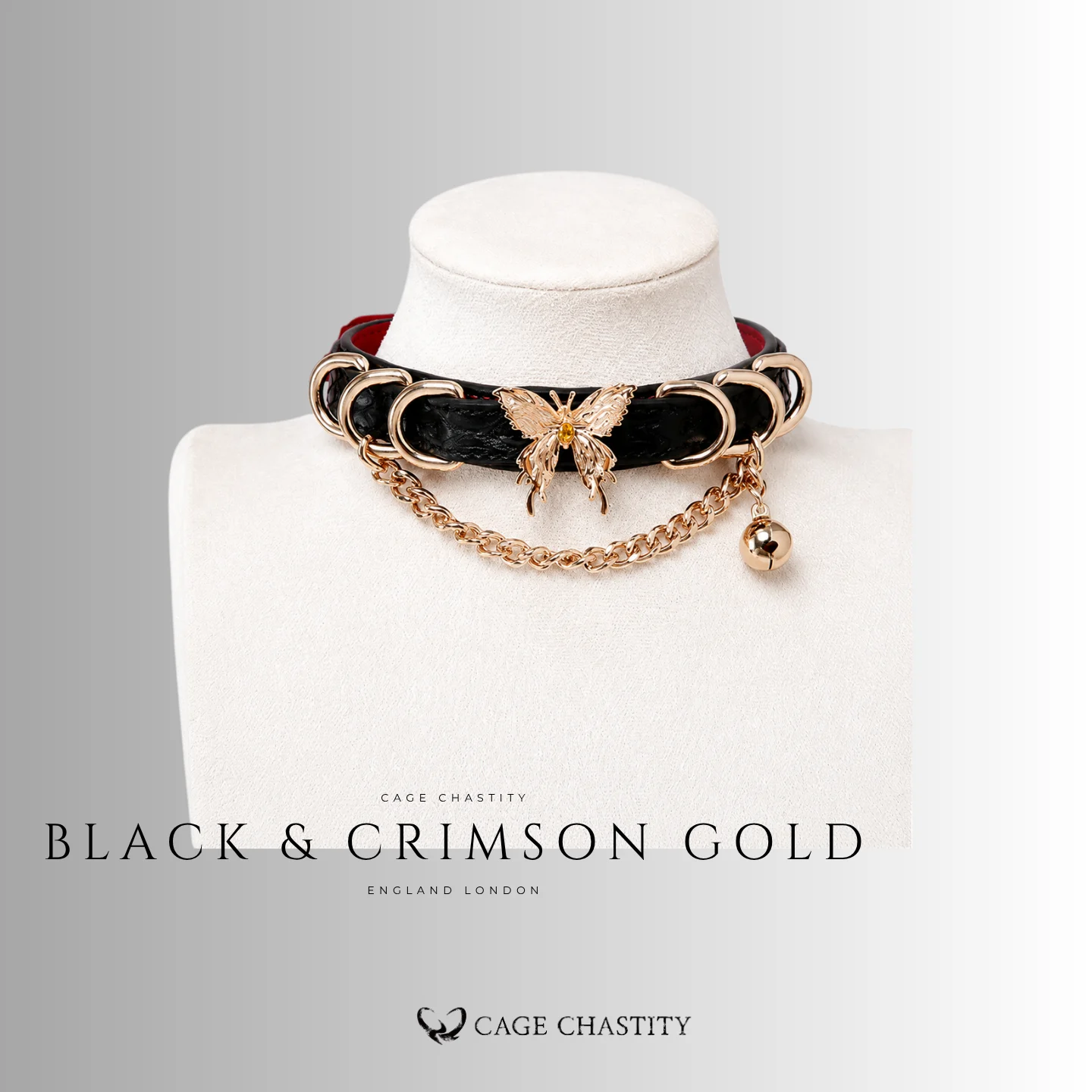 LunaWing – Luxury Python Leather Butterfly Collar & Chain Leash Set