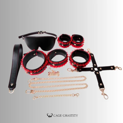 Nocturne Rouge – Personalized Leather Puppy Bondage Set