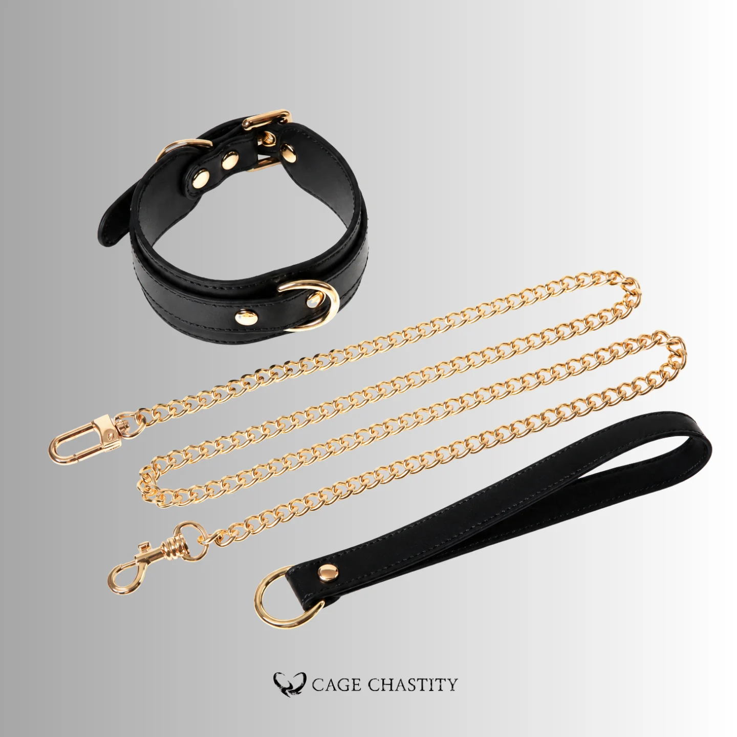 Obsidian Élan Top-Grain Leather Bondage Collar