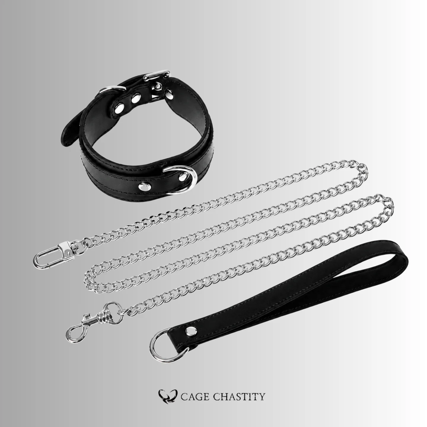 Obsidian Élan Top-Grain Leather Bondage Collar
