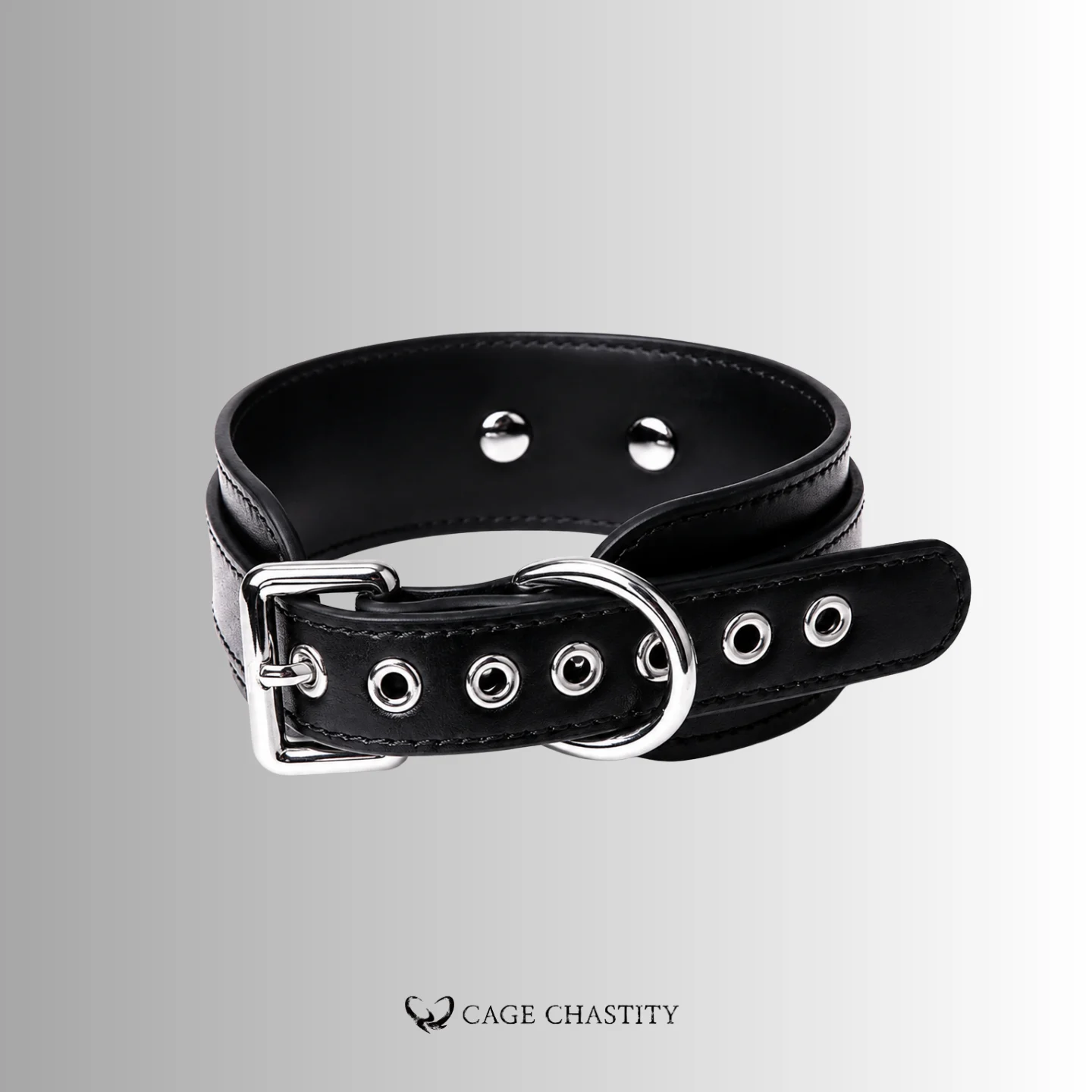 Obsidian Élan Top-Grain Leather Bondage Collar