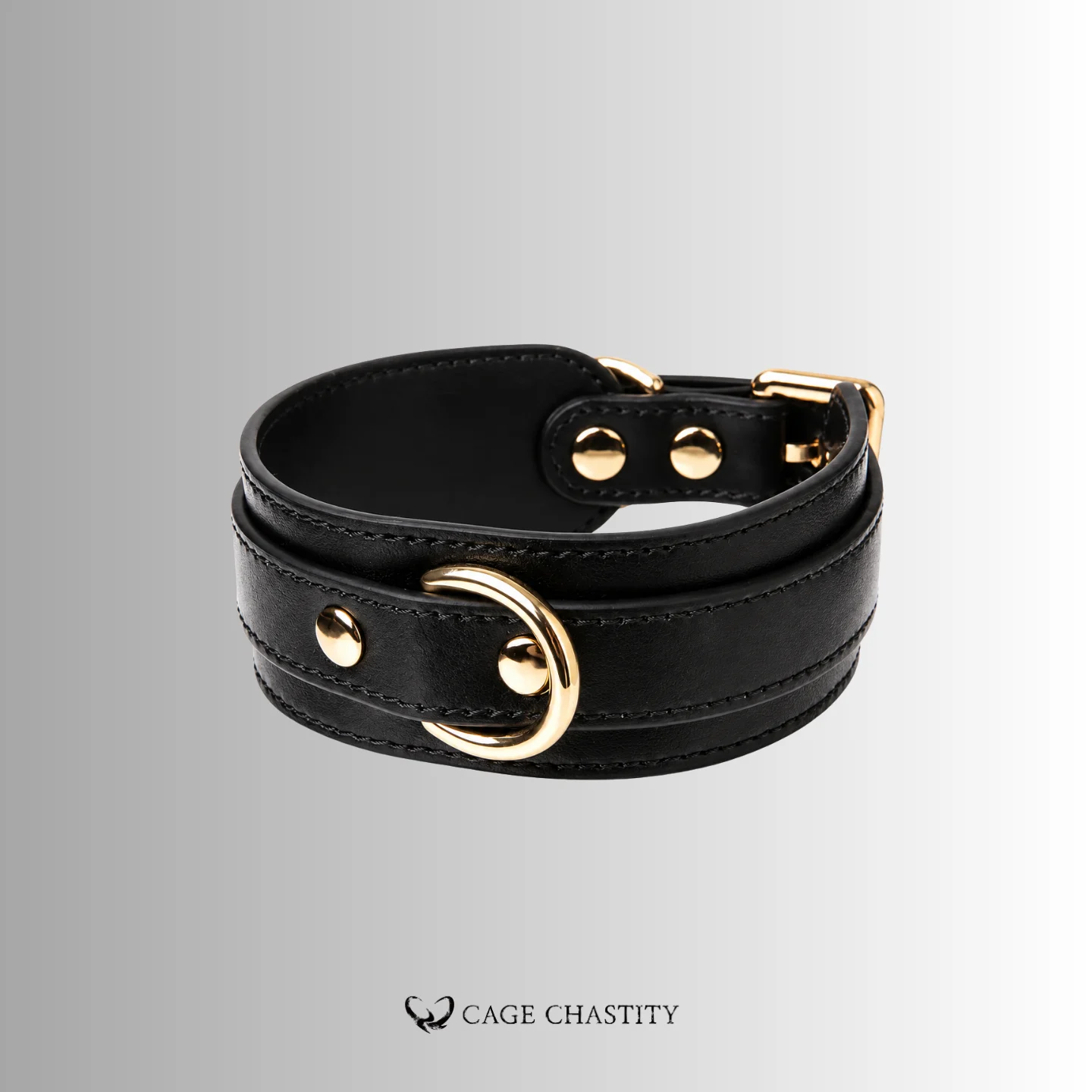 Obsidian Élan Top-Grain Leather Bondage Collar