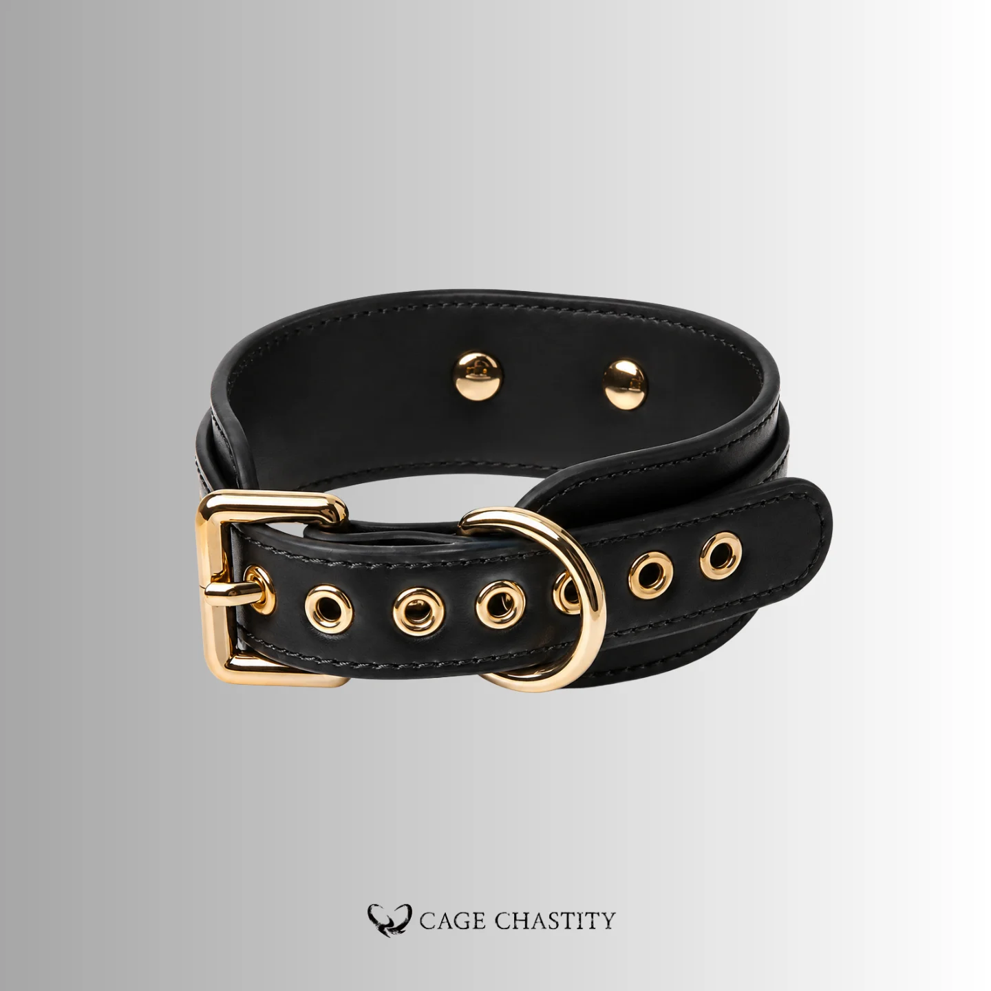 Obsidian Élan Top-Grain Leather Bondage Collar