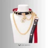 PawGild Python Leather Paw Collar & Leash Set