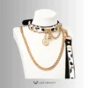 PawGild Python Leather Paw Collar & Leash Set