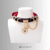PawGild Python Leather Paw Collar & Leash Set