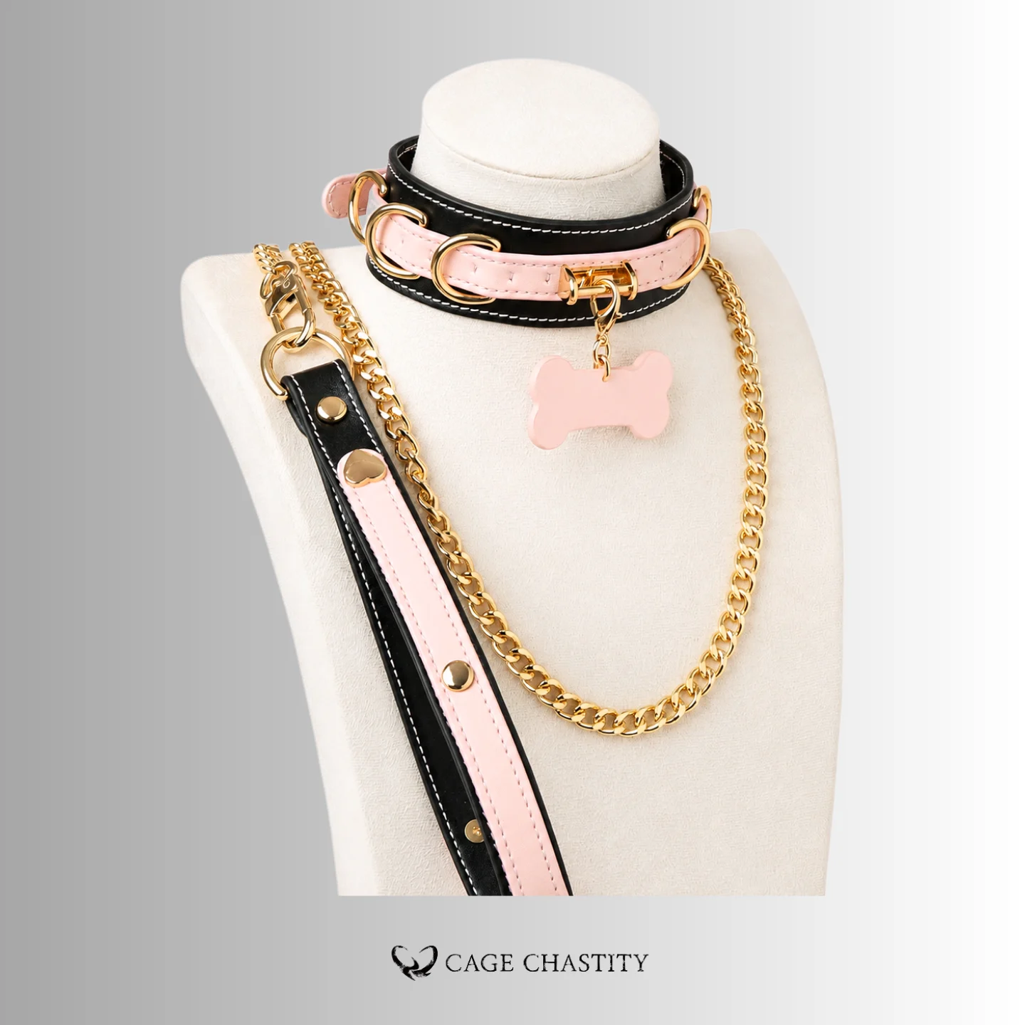 PawMark – Personalized Pink & Black Sissy Petplay Set
