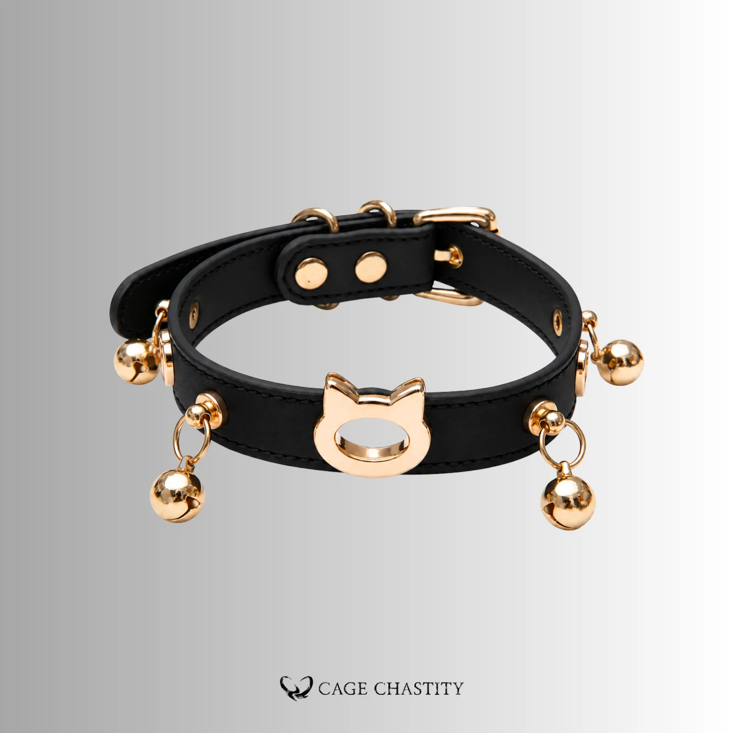 PuppyBell – Four-Bell Leather Wrist Cuff