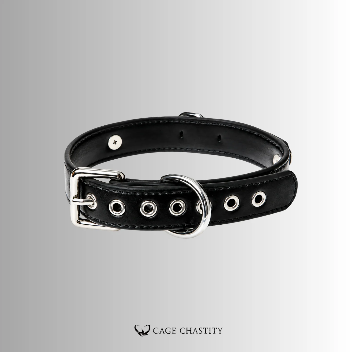 Serpent Silhouette – Slim Snakeskin Leather Bondage Collar