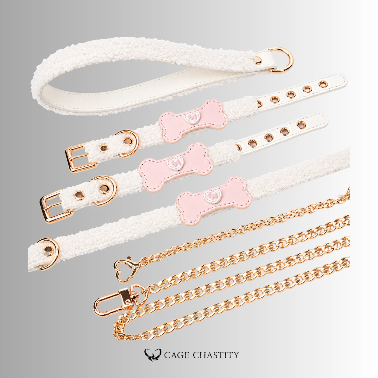 TeddyPup – Fluffy Puppy Collar, Leash & Cuff Set
