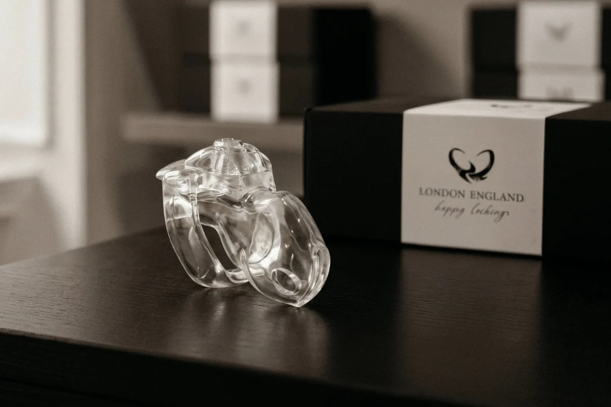 transparent Holy Trainer chastity cage