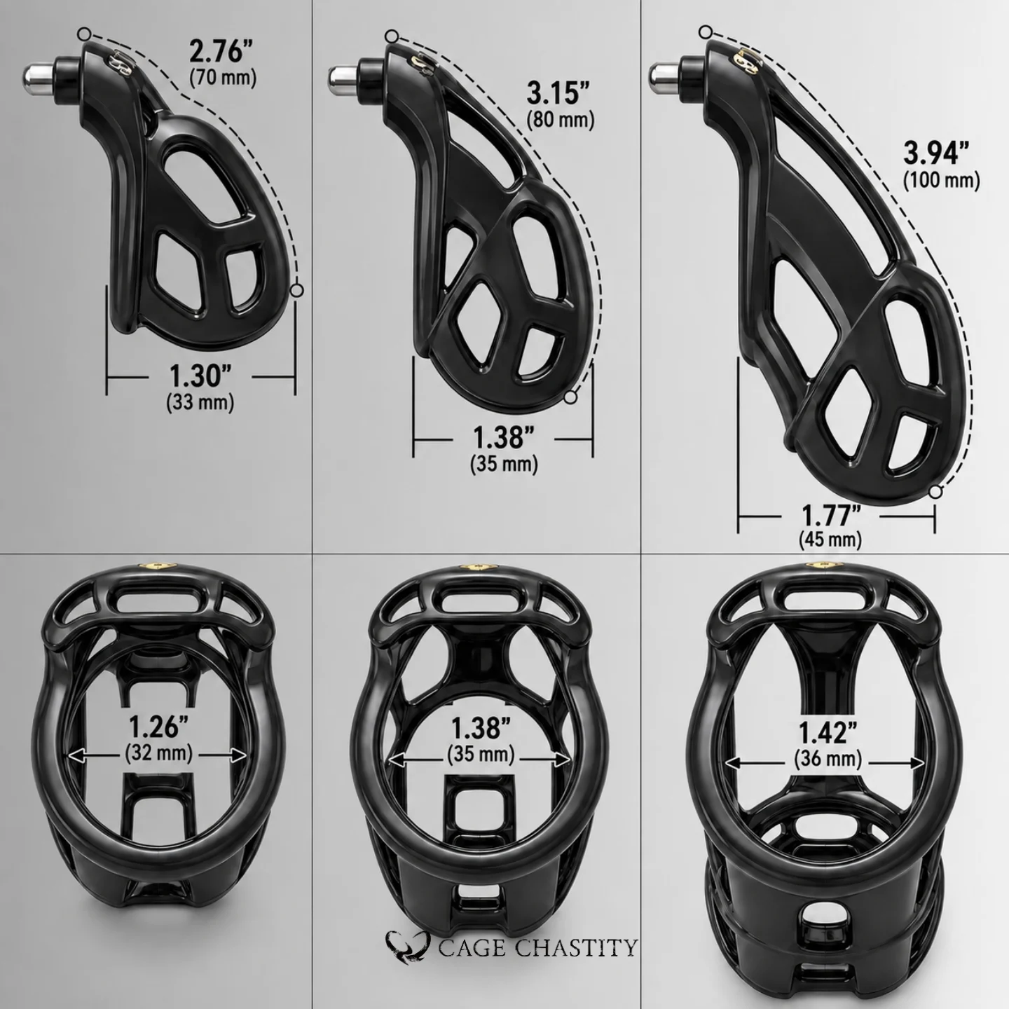 Slave Cobra Chastity Cage – 5 Colors – Tight Fit