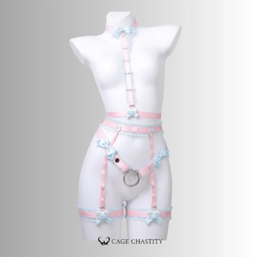 Fleur d’Amour Handmade Sissy Harness Set — Full Body / Dual Strap