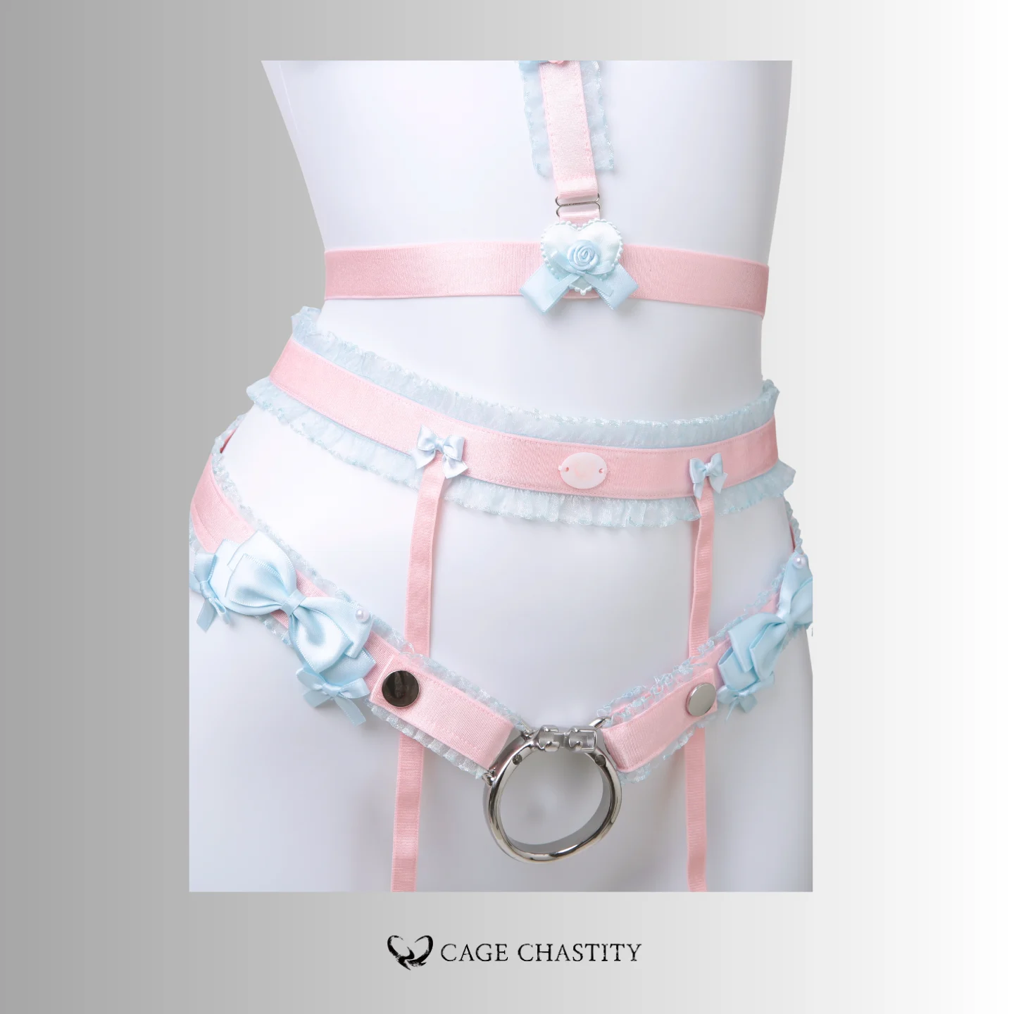 Fleur d’Amour Handmade Sissy Harness Set — Full Body / Dual Strap