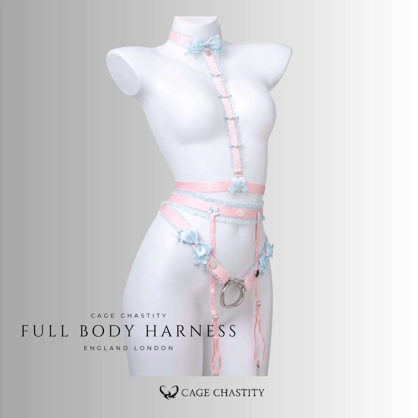 Fleur d’Amour Handmade Sissy Harness Set — Full Body / Dual Strap