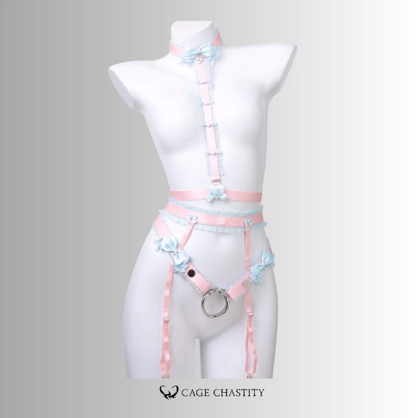 Fleur d’Amour Handmade Sissy Harness Set — Full Body / Dual Strap