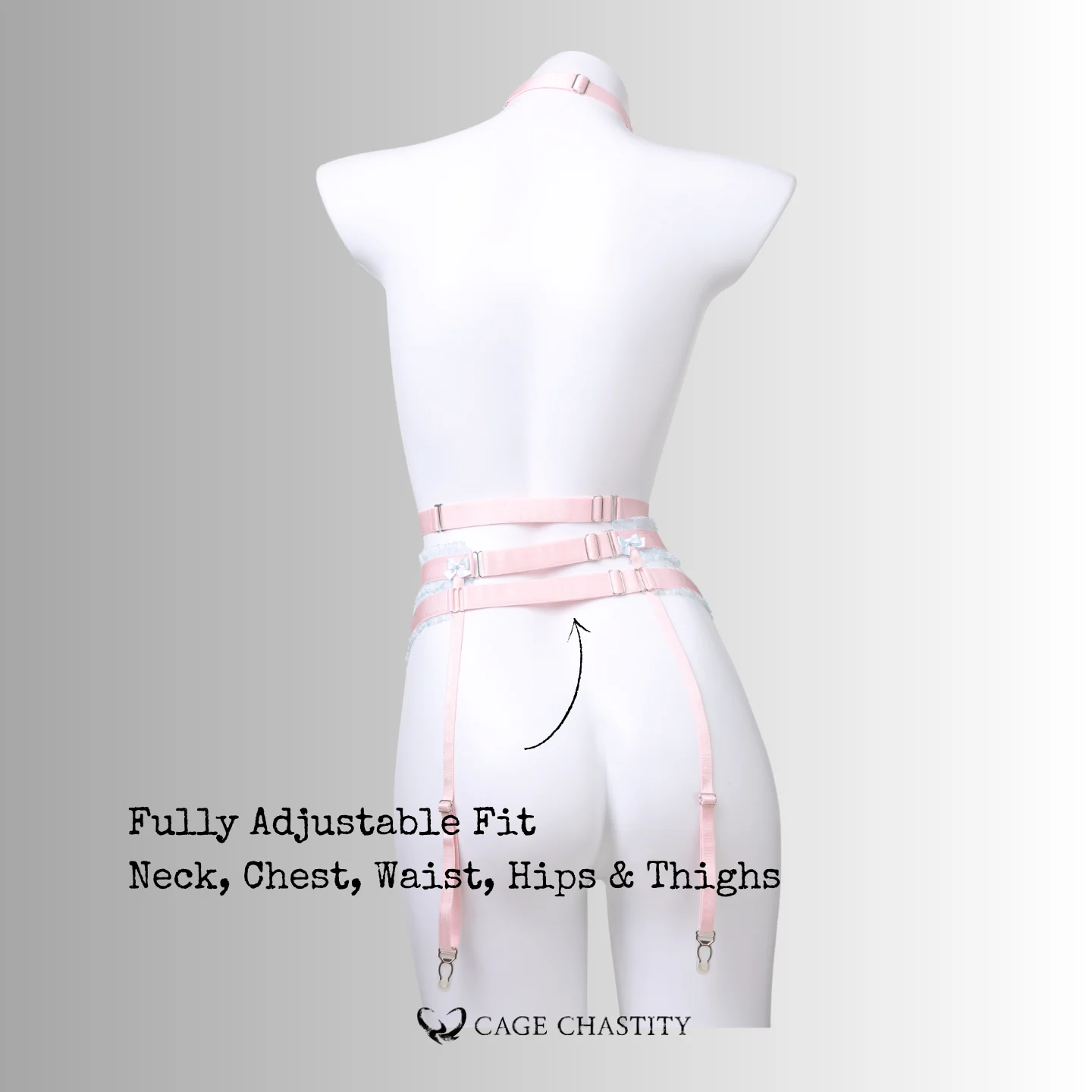 Fleur d’Amour Handmade Sissy Harness Set — Full Body / Dual Strap