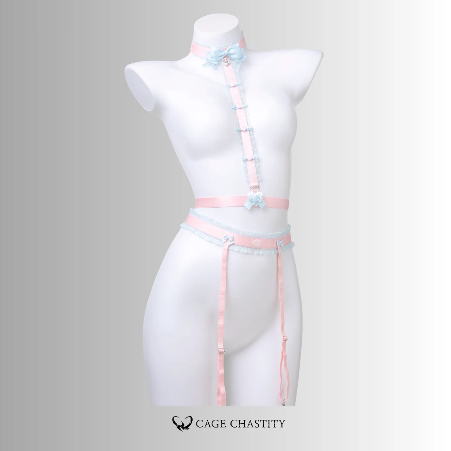 Fleur d’Amour Handmade Sissy Harness Set — Full Body / Dual Strap