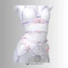 Lilac Ultra-Luxe Handcrafted Sissy Lingerie Set with Garters