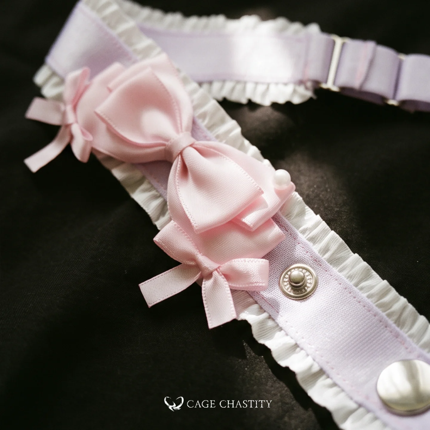 Lilac Ultra-Luxe Handcrafted Sissy Lingerie Set with Garters