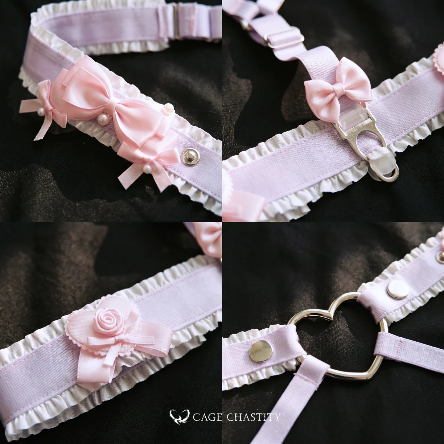Lilac Ultra-Luxe Handcrafted Sissy Lingerie Set with Garters