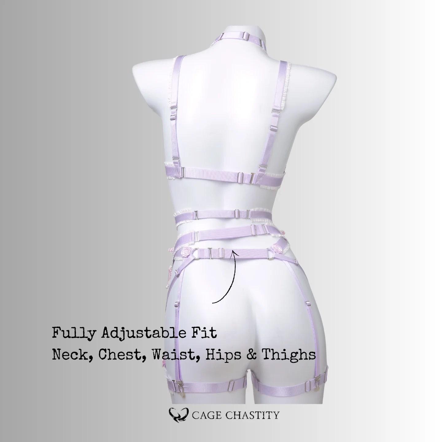 Lilac Ultra-Luxe Handcrafted Sissy Lingerie Set with Garters
