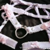Lilac Ultra-Luxe Handcrafted Sissy Lingerie Set with Garters