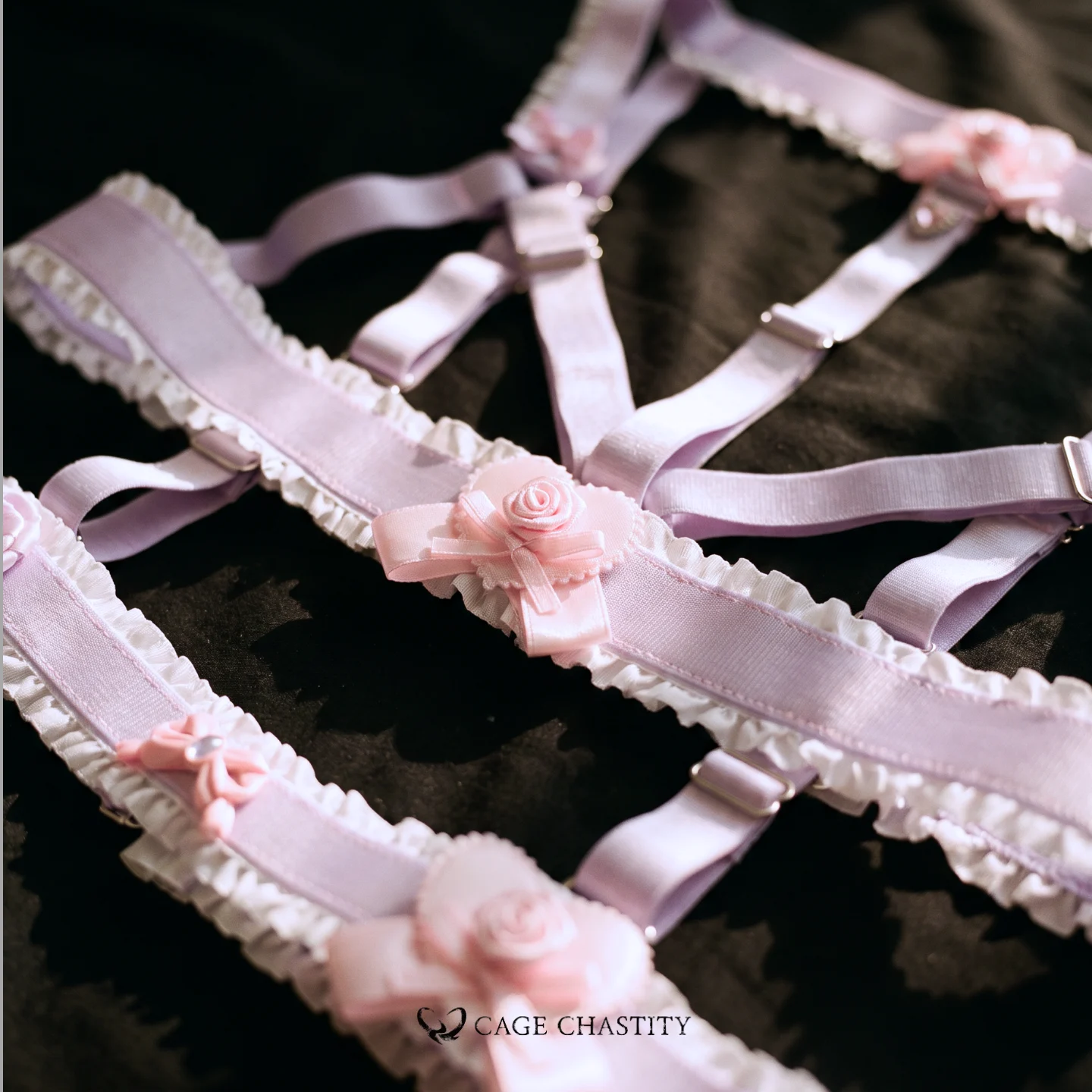 Lilac Ultra-Luxe Handcrafted Sissy Lingerie Set with Garters