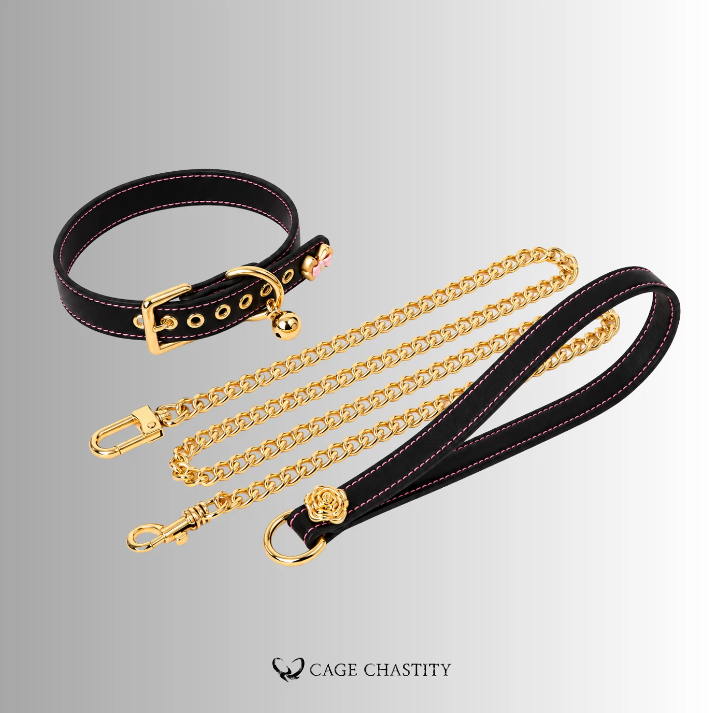 Pretty Little Pet – Bow & Bell Collar & Leash Set