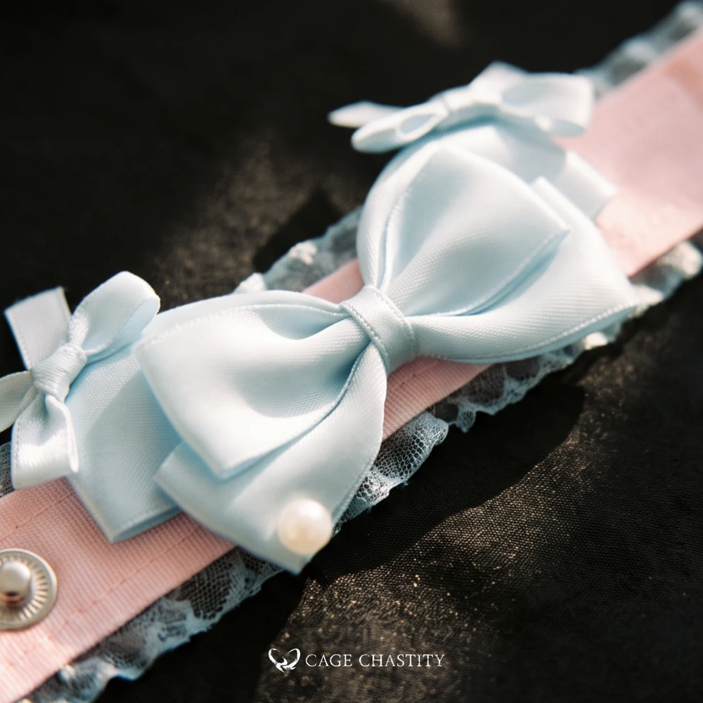 Mademoiselle Satin Bow Handmade Chastity Belt