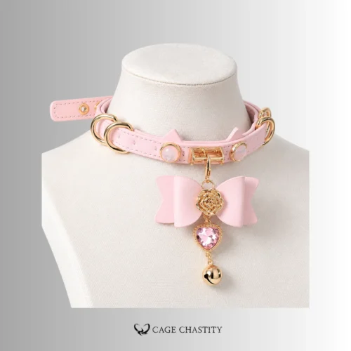 Spoiled Kitten – Jeweled Bow & Bell Collar & Leash Set