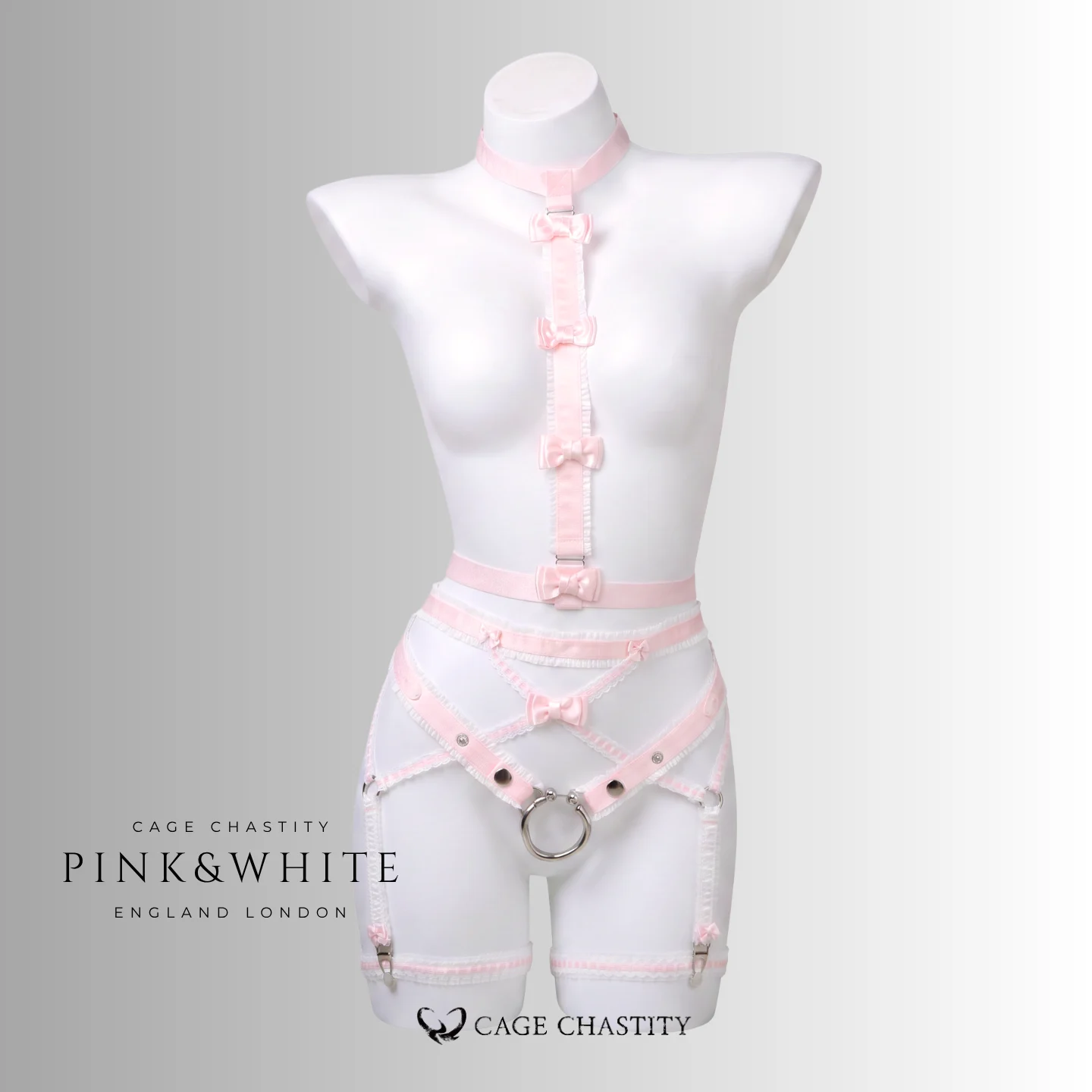 Sweetline Femboy Full Body Harness & Garter Set