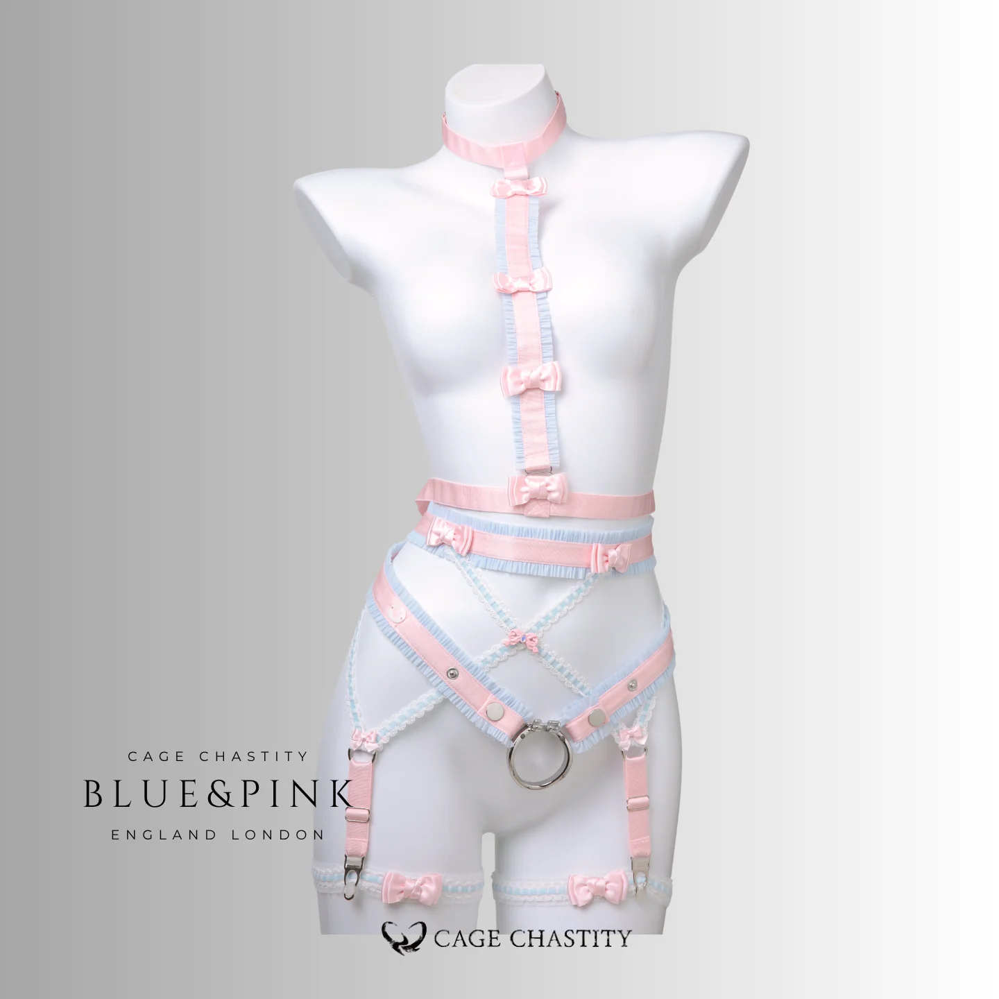 Sweetline Femboy Full Body Harness & Garter Set