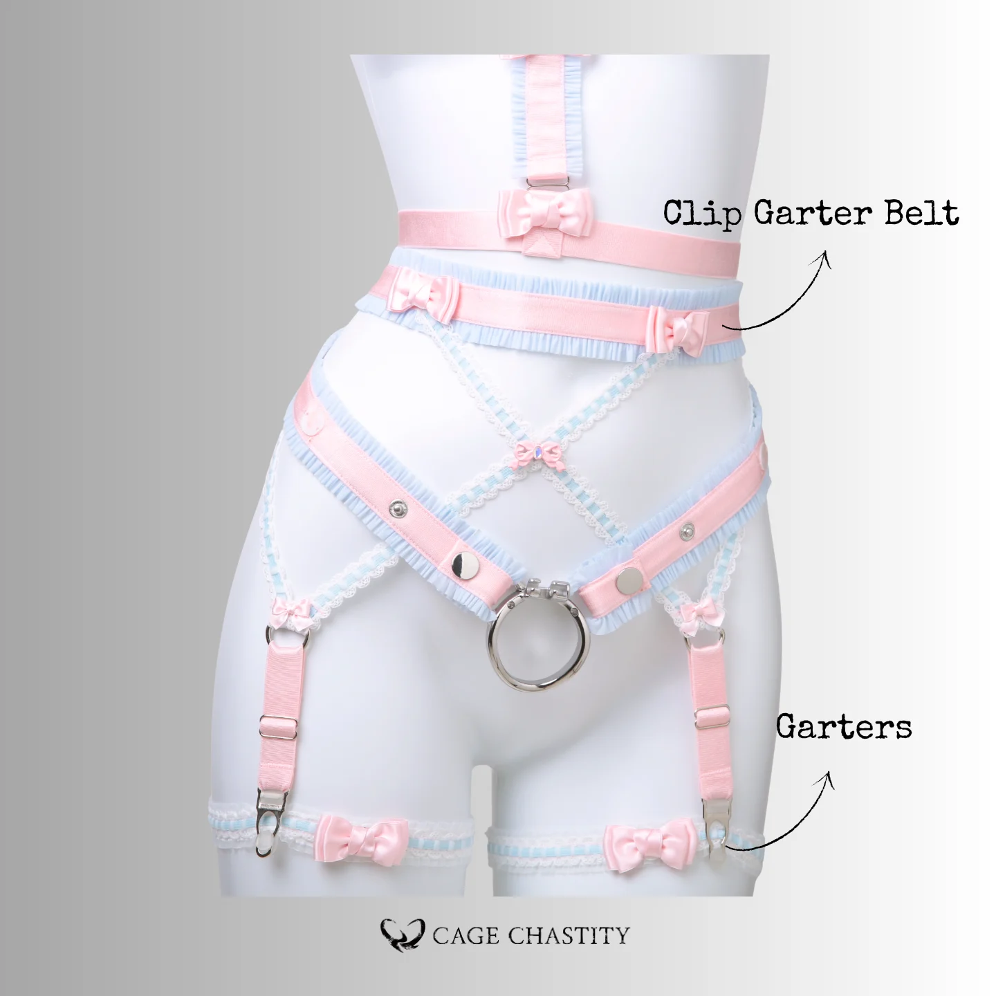 Sweetline Femboy Full Body Harness & Garter Set