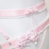 Blush Éclat Ultra-Luxe Handcrafted Sissy Lingerie Set with Garters