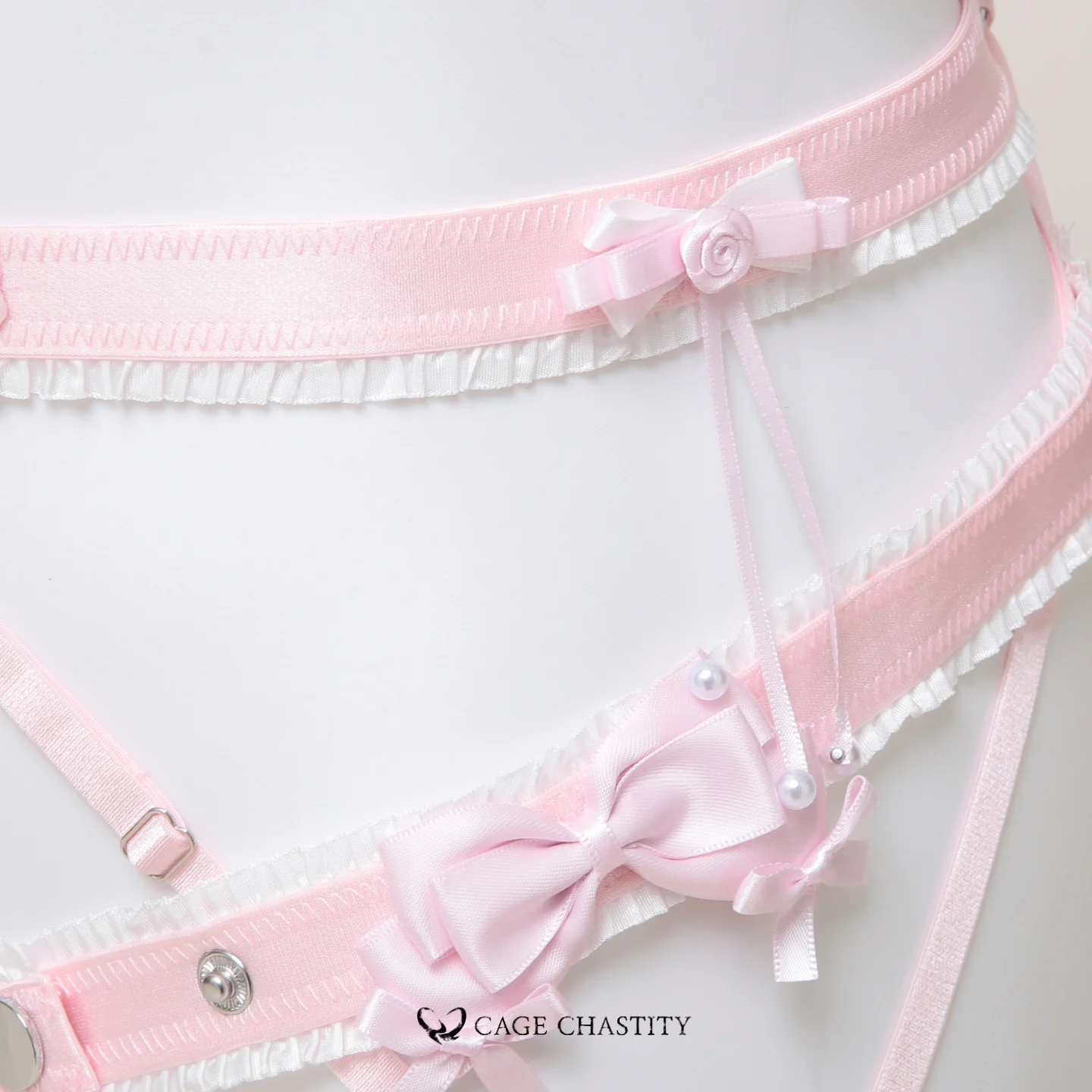 Blush Éclat Ultra-Luxe Handcrafted Sissy Lingerie Set with Garters