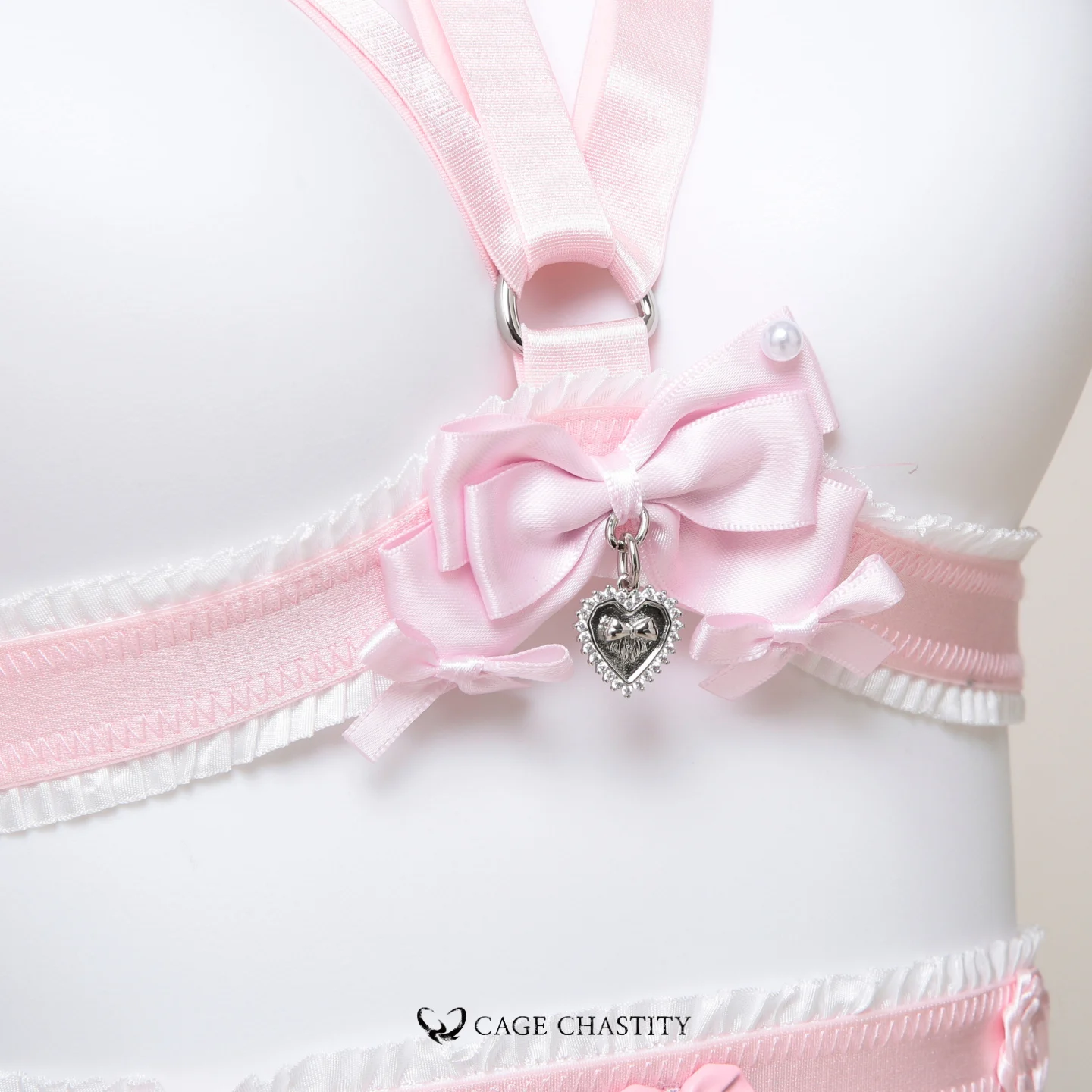 Blush Éclat Ultra-Luxe Handcrafted Sissy Lingerie Set with Garters